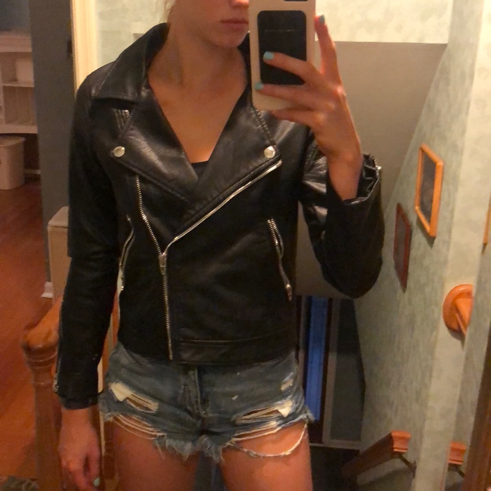 Trendy Black Leather Jacket